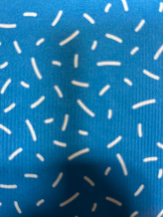 Men's Bitty Blue & White Confetti Golf Polo