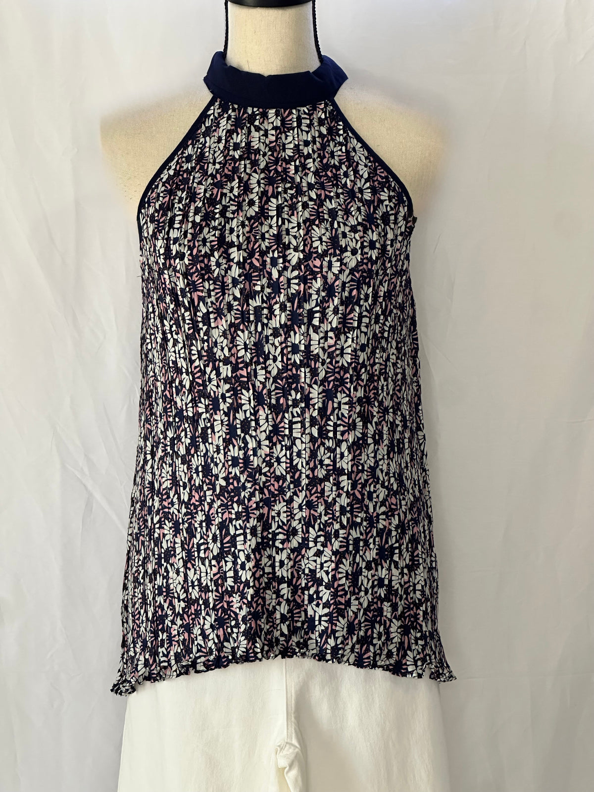 Navy Daze Halter Blouse