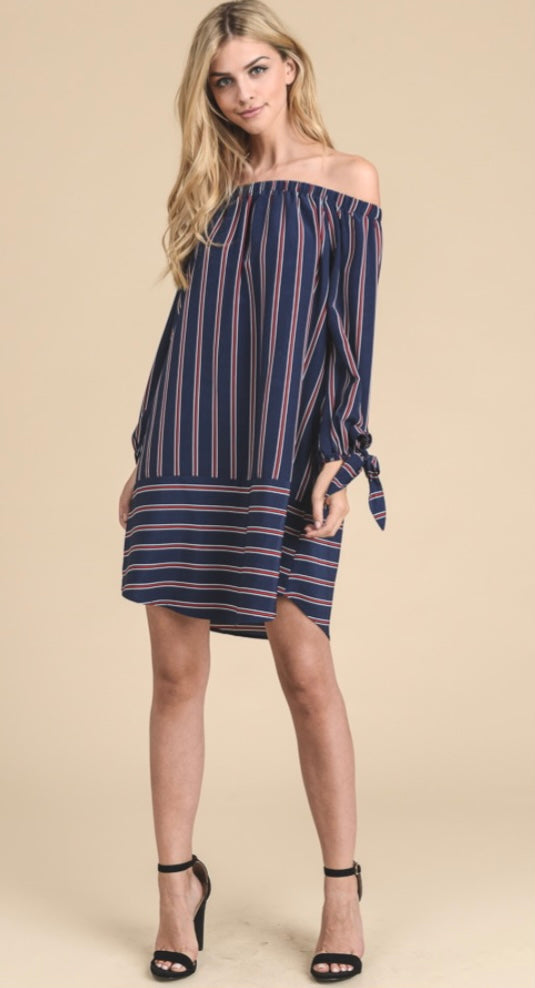 Striped Starlight Short Dress