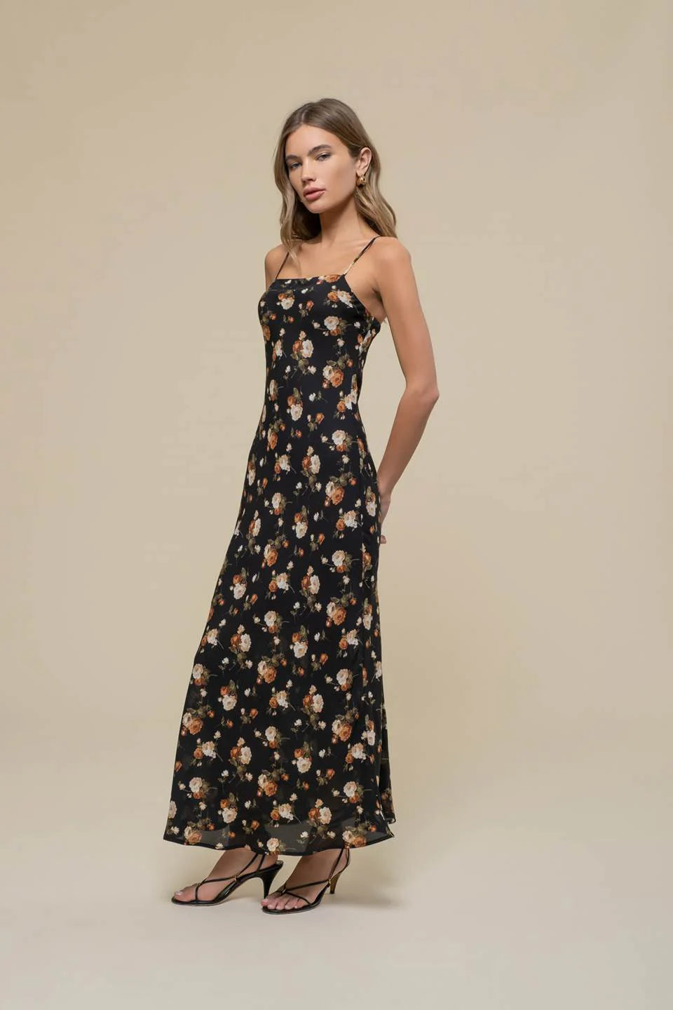 Floral Sweetheart Midi Dress