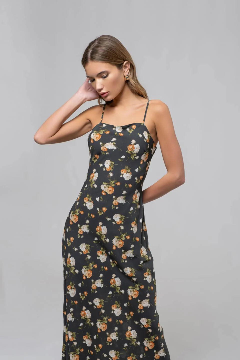 Floral Sweetheart Midi Dress