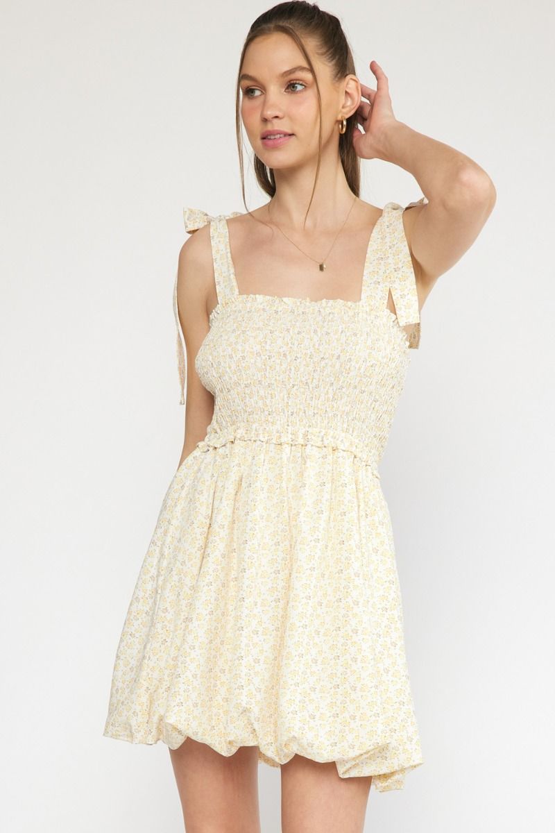 Lemon Custard Bubble Dress