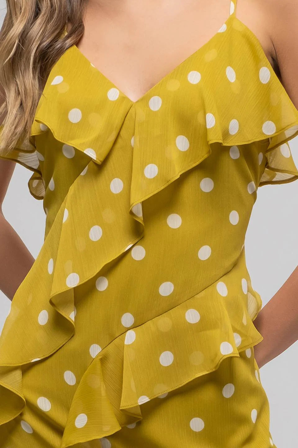 Spottie Dottie Ruffle Wrap Dress