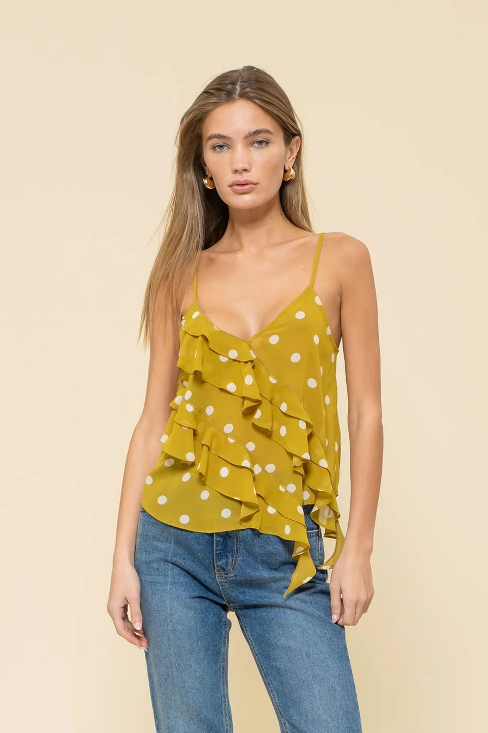 Spottie Dottie Wrap Tank Top