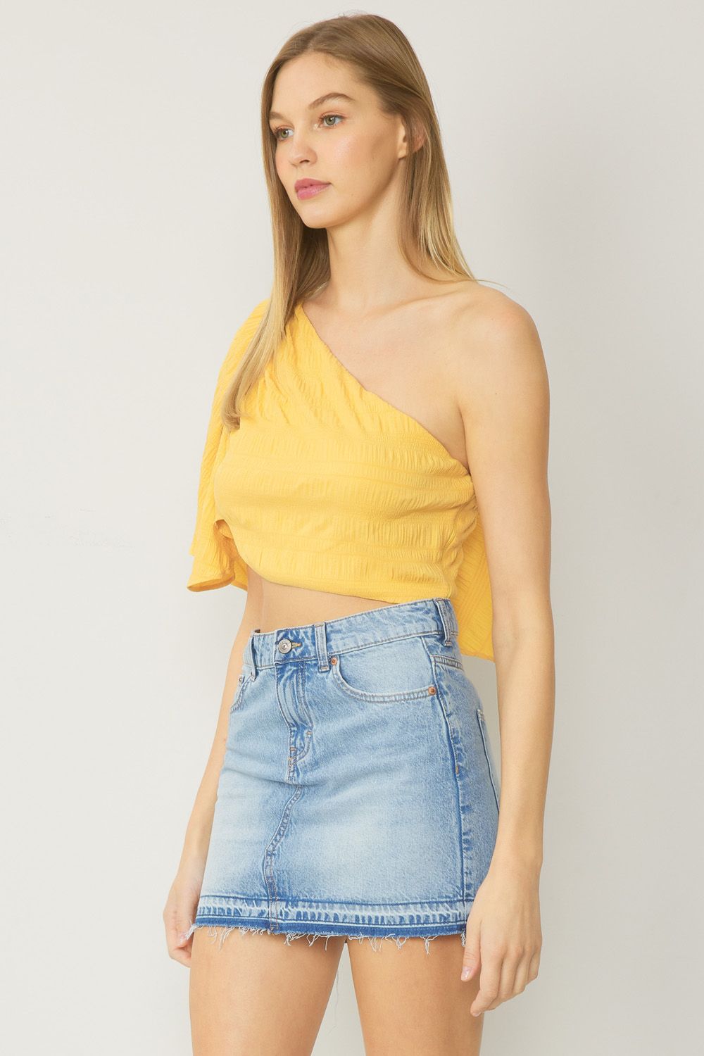 Summer Sun Off-The-Shoulder Crop Top